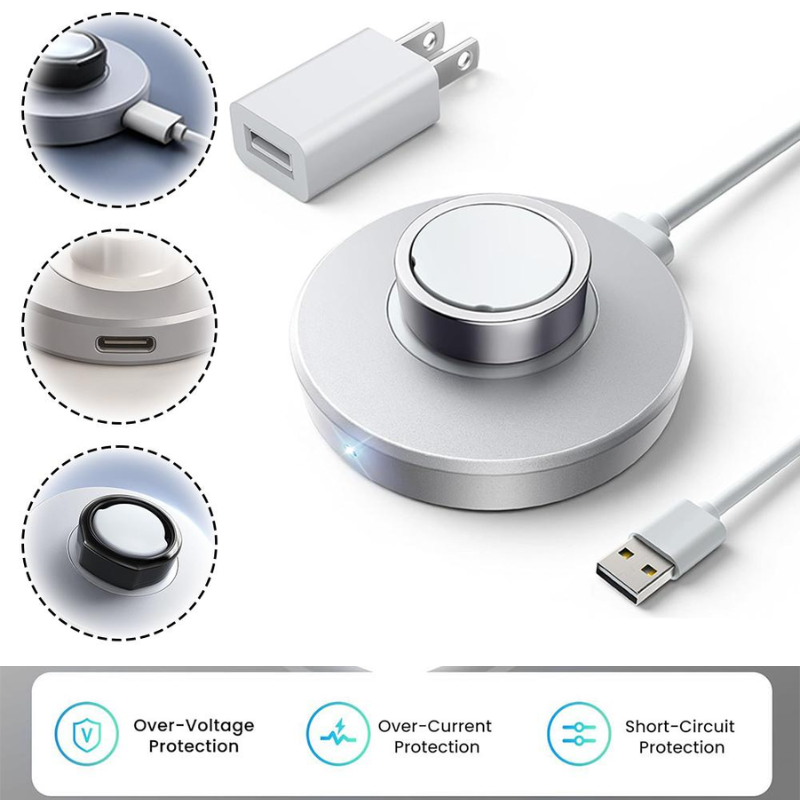 Smart Ring Wireless Magnetic Charger Dock - Portable Smart Ring Wireless Charger Dock