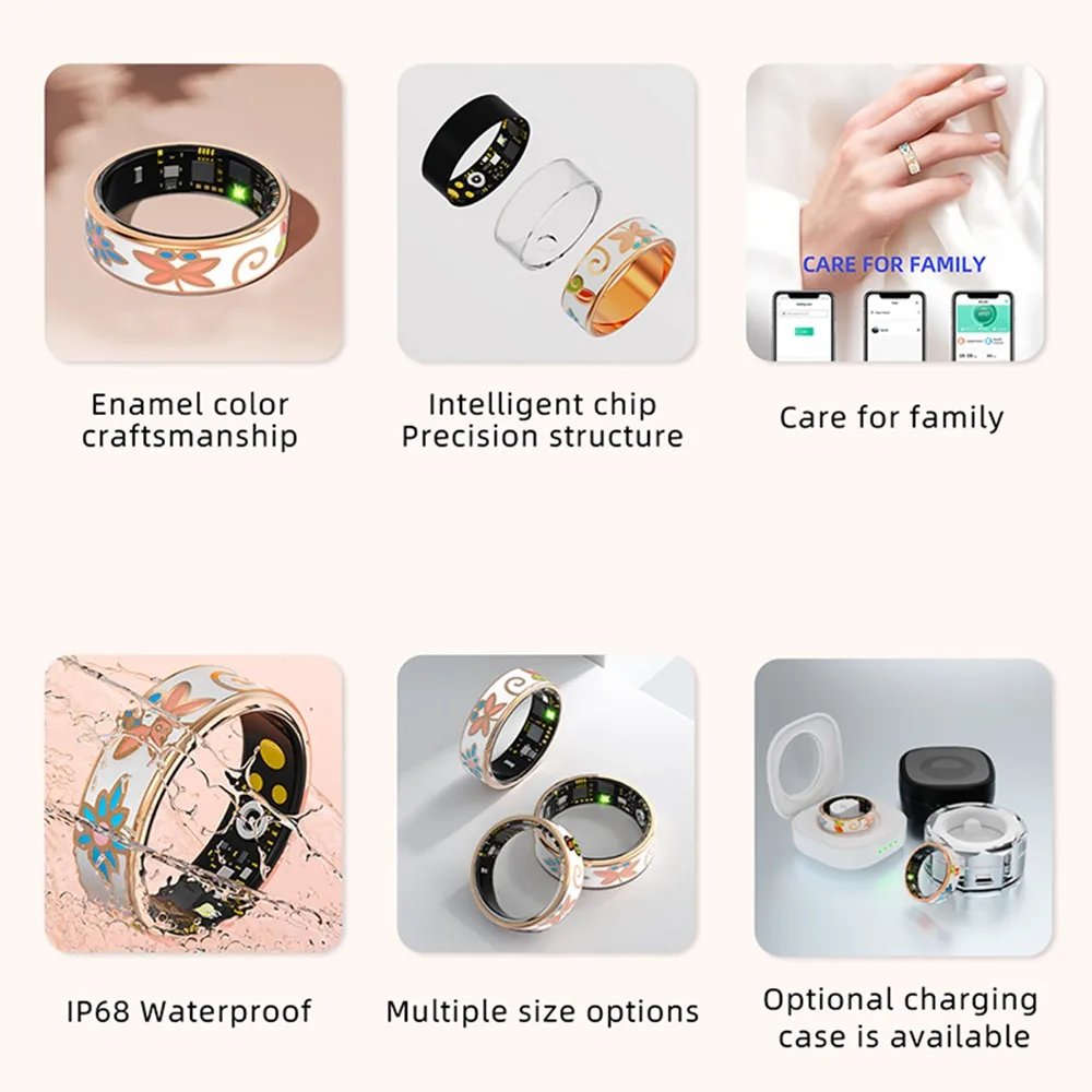 MoriTech China Enamel Gold Sma - Smart Ring Step Calorie Fitness Monitor recension och pris