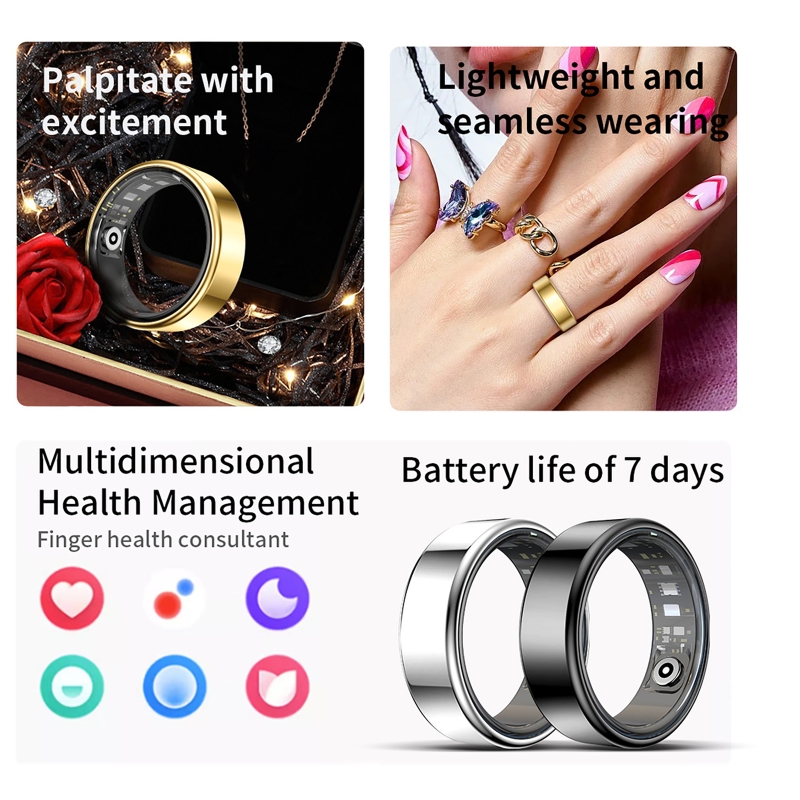 Smart Ring Health Tracker Hear - Smart Ring Step Calorie Fitness Monitor recension och pris