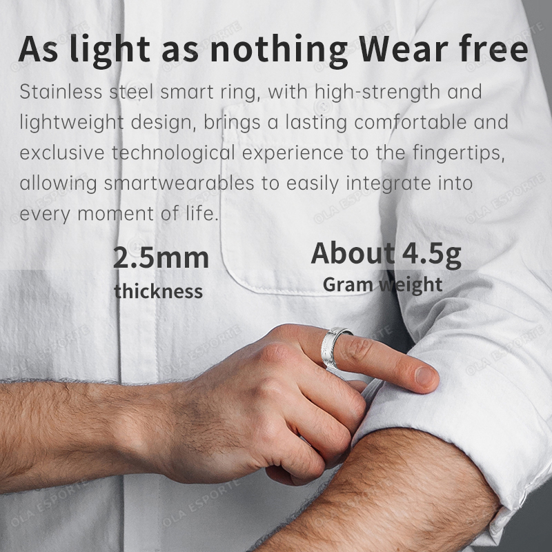 Stainless Steel Smart Ring Wat - Smart Ring Health Tracker Heart Rate Sleep recension och pris