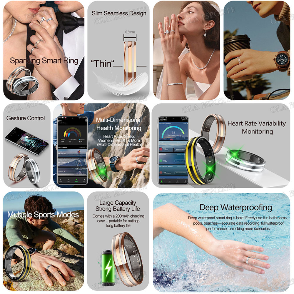 Gesture Sensing Smart Ring Hea - Smart Ring Health Tracker Heart Rate Sleep recension och pris