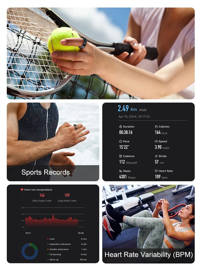 New Smart Ring R09 Health Moni - Smart Ring Health Tracker Heart Rate Sleep recension och pris